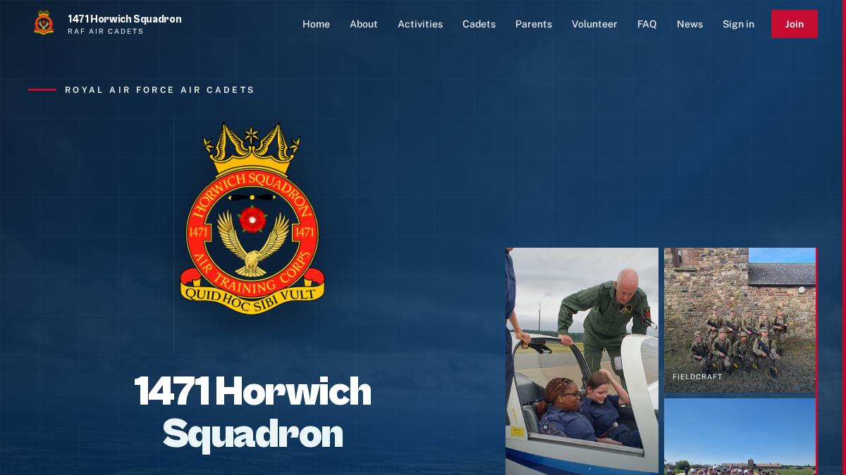 1471 Horwich Squadron RAFAC homepage preview